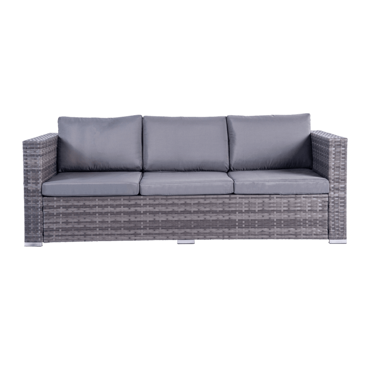 Grey Rattan Corner Sofa for garden