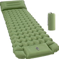 Ultralight Inflatable Camping Sleeping Pad with Built-in Pillow & Foot Pump | Compact Lightweight Sleeping Mat for Backpacking, Hiking, Travel & Tent