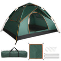3-4 Person Instant Pop-up Camping Tent, Waterproof UV Protection Dual Doors Breathable Mesh Lightweight with Carry Bag for Family Camping Hiking Festivals