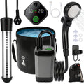 Portable Rechargeable Camping Shower with 6000mAh Battery & Digital Display