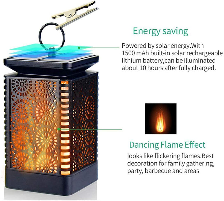 solar flame lawn lights 1 pcs