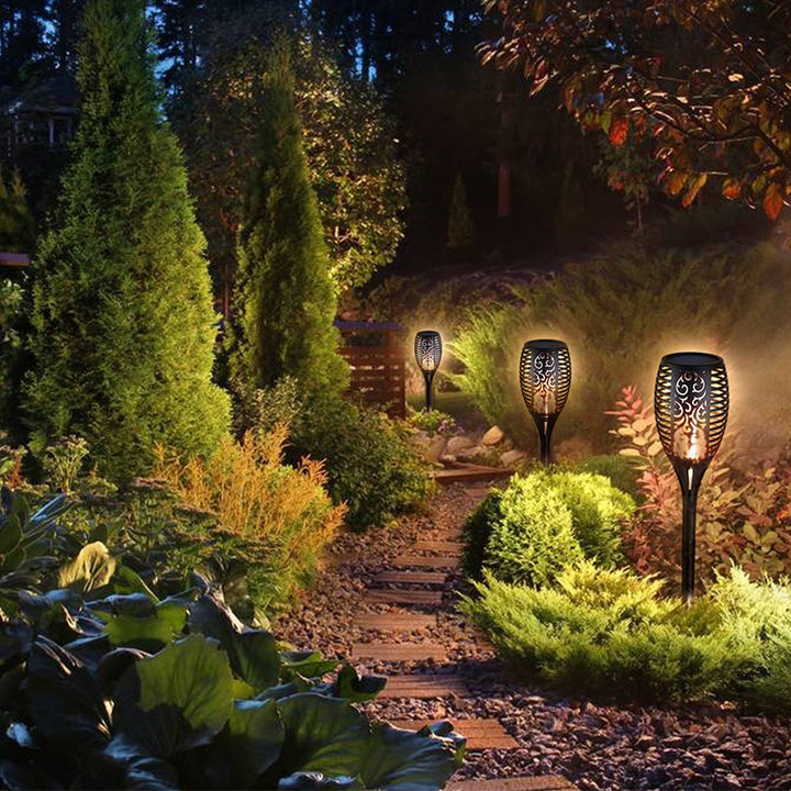 solar torch light outdoor